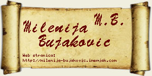 Milenija Bujaković vizit kartica